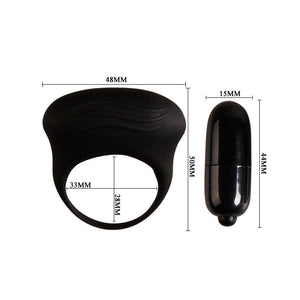 PRETTY LOVE BERTRAM ANNEAU VIBRATEUR NOIR