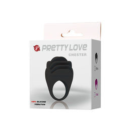 PRETTY LOVE ANNEAU VIBRATEUR NOIR CHESTER