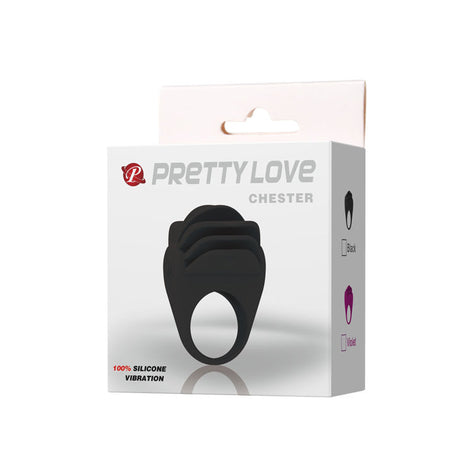 PRETTY LOVE ANNEAU VIBRATEUR NOIR CHESTER
