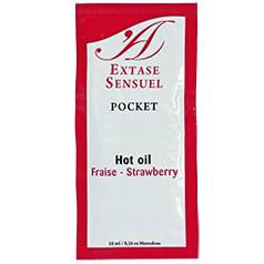 Huile massage chauffante fraise dosette 10 ml — Pocket