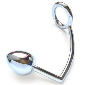 Cockring 40 mm avec plug anal boule acier · Metal Hard · Plugs