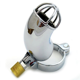 Cage de chasteté compacte acier avec cadenas — Lancelot · Metal Hard · Cages de chasteté