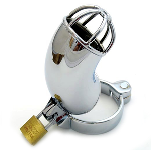 Cage de chasteté compacte acier avec cadenas — Lancelot · Metal Hard · Cages de chasteté