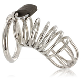 Cage de chasteté spirale acier avec cadenas · Metal Hard · Cages de chasteté