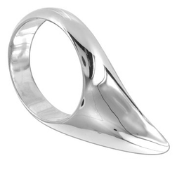 Cockring goutte séparateur de testicules 45 mm — Larme de Bite — vu de face