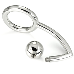 Cockring avec crochet anal acier poli 45 mm — emballage