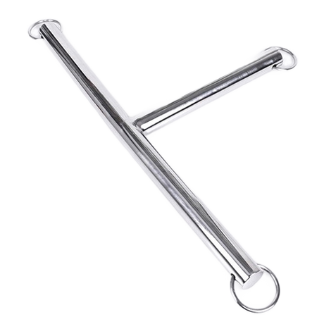 Barre de soumission en T acier inoxydable 3 points d'attache · Metal Hard · Menottes