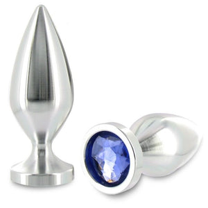Plug bijou aluminium cristal violet 5,7 cm — Petit · Metal Hard · Plugs bijoux