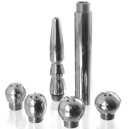 Analspülset aus Aluminium mit 4 austauschbaren Aufsätzen
