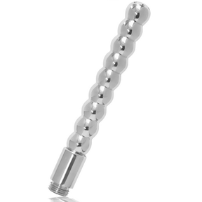 Canule de douche anale forme chapelet métal 8 boules 18 cm · Metal Hard · Hygiène anale