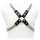 LEATHER BODY HARNAIS CHAINE