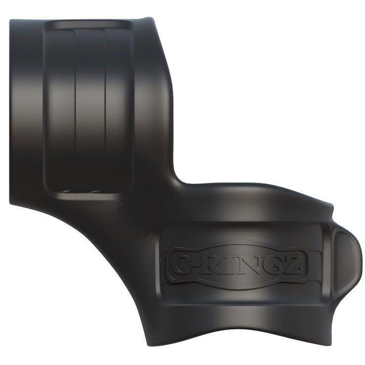 Cockring silicone double anneau ball stretcher — vue détaillée