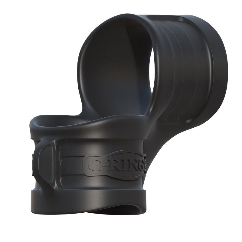 Cockring silicone double anneau ball stretcher — en situation