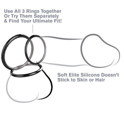 FANTASY C RINGZ SILICONE 3 ANNEAUX STAMINA SET