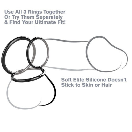FANTASY C RINGZ SILICONE 3 ANNEAUX STAMINA SET