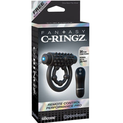 Cockring vibrant modèle 20 modes en Silicone noir pour le plaisir intime.