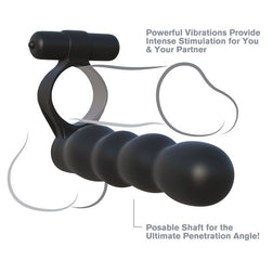 Gode double modèle Double Penetrator en Silicone noir 14.0 cm pour le plaisir intime.