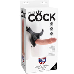 Kit harnais + gode réaliste 22,9 cm — gros plan