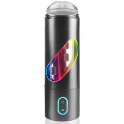 Masturbateur rotatif avec canal transparent et commandes USB