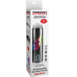 Masturbateur bouche rotation + vibrations 9 modes rechargeable USB - texture visible