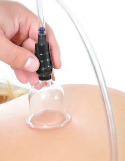 Kit 6 ventouses corps et tétons avec pompe — gros plan