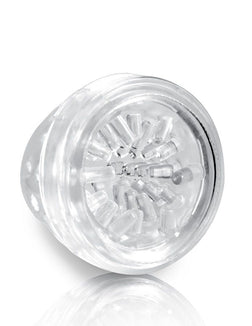 Gaine intérieure transparente texturée avec picots pour stimulation