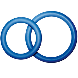Cockring de la marque Joydivision modèle Potenzduo en Silicone bleu pour le plaisir intime.