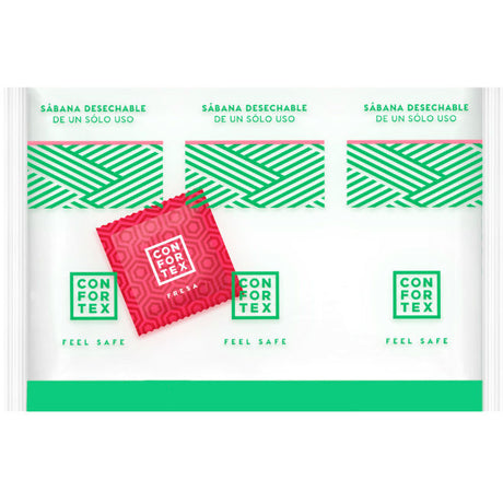 CONFORTEX FEUILLES HYGIENIQUES JETABLES SAC INDIVIDUEL CONDOM FRAISE