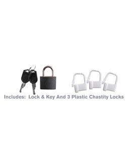 Cage de chasteté confortable en silicone souple avec cadenas — image 4