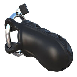 Cage de chasteté confortable en silicone souple avec cadenas