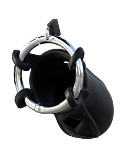 Cage de chasteté confortable en silicone souple avec cadenas — image 8