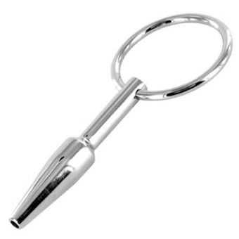 Plug urétral acier avec anneau de gland 9 mm · Metal Hard · Sonde Urétrale