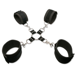 Kit hogtie fétiche à 4 menottes néoprène et hub métal — Extreme