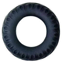 Cockring Titan noir avec bord vert, diamètre interne 2 cm.