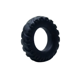 Cockring Titan noir avec bord vert, diamètre interne 2 cm.