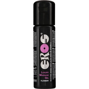 Gel de massage base silicone fleuri 100 ml — Luxury Massage · Eros Classic Line · Huiles aromatisées