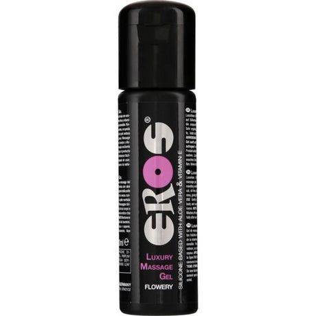 Gel de massage base silicone fleuri 100 ml — Luxury Massage · Eros Classic Line · Huiles aromatisées