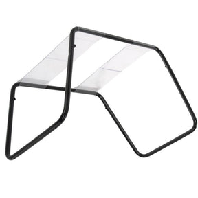 Mug pénis Fetish Fantasy Tabouret de bondage et chevauchée à ressort de rebond en Métal noir vu de face