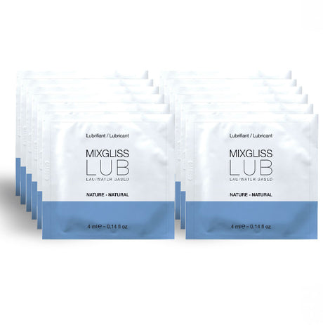 MIXGLISS LUBRIFIANT NATUREL BASE D EAU 12 UNIDOSE 4 ML