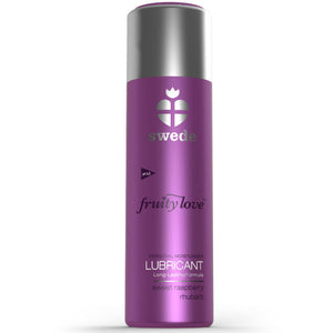 Lubrifiant comestible framboise-rhubarbe 100 ml — vue de profil