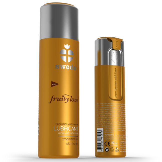 Lubrifiant comestible miel & fruits tropicaux 100 ml — Fruity Love · Swede · Lubrifiants aromatisés