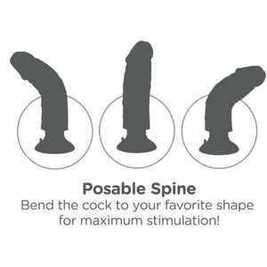 Gode vibrant réaliste 20 cm avec ventouse — gros plan
