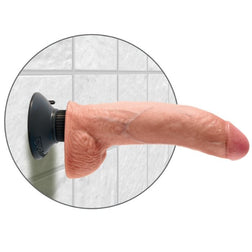 KING COCK GODE VIBRATEUR AVEC TESTICULES 23 CM NATUREL