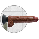 KING COCK GODE VIBRATEUR AVEC TESTICULES 255 CM COULEUR MARRON