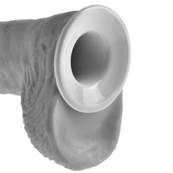 Gode-ceinture creux King Cock en PVC chair avec harnais à bretelles, 28 cm.