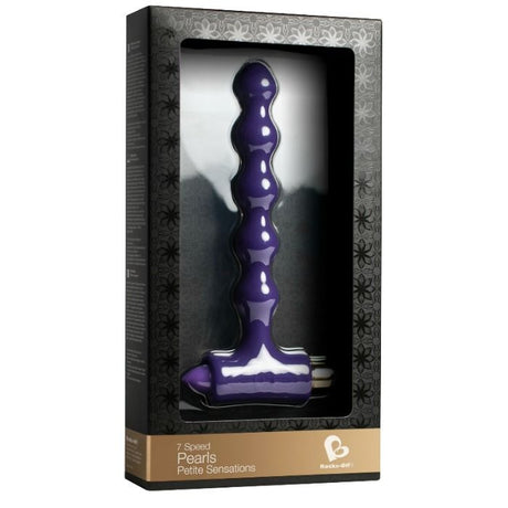 ROCKS OFF PLUG ANAL AVEC VIBRATION ET PERLES RIVERLES PETITE SENSATIONS