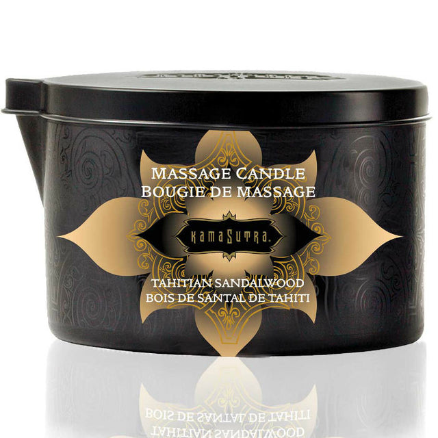 Bougie massage Kamasutra Cosmetics Bougie de massage bois de santal 170 g — Ignite vu de face