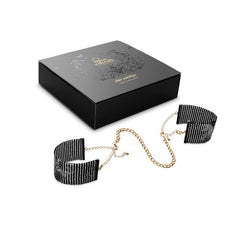 BIJOUX DESIR METALLIQUE MENOTTES EN MAILLE METAL NOIR