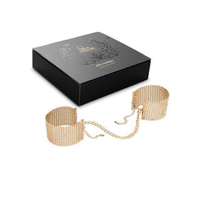 BIJOUX DESIR METALLIQUE MENOTTES MAILLE METAL DORE