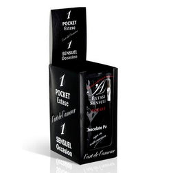 Peinture corporelle chocolat Pocket 10 ml — vue de profil